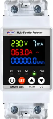 Zdjęcie produktu dla Licznik energii elektrycznej Wyłącznik automatyczny Zabezpieczenie przed ponownym załączeniem, przepięciem, podnapięciem, przetężeniem, upływem prądu