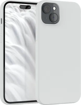 Produktbild von EAZY CASE Silikonhülle für Apple iPhone 15 Plus Silikon Backcover Schutz in Weiß