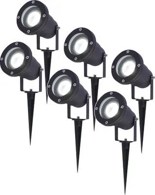 Produktbild von hoftronic LED Gartenstrahler 4W 345lm 6500K Schwarz IP65 Schwenkbar Dimmbar
