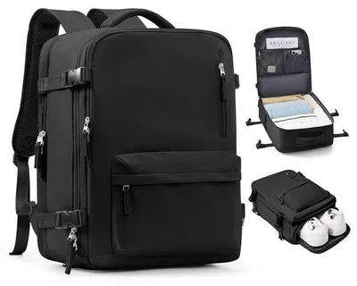 Image de Sac à dos de voyage imperméable pour l'avion et les voyages d'affaires, 45 x 36 x 20 cm, pour ordinateurs portables de 15,6 pouces, pour femmes et hommes, bagage à main.