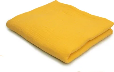 Produktbild von Baumwoll Musselin Stoff Double Gauze, Doppelgaze Gelb 50 x 130 cm