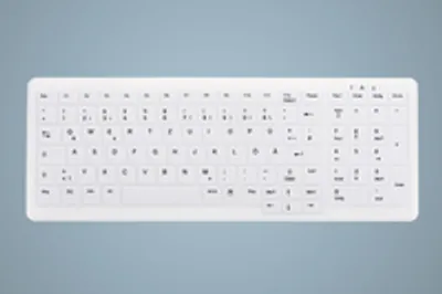 Obrázok produktu pre Contour Design Active Key AK-C7000F-UVS-W/CH, Plná veľkosť (100 %), Kábel, USB, Membránový spínač kláves, LED, Biela