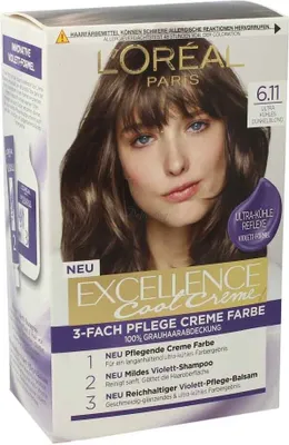 Produktbild von L'Oréal Excellence Haarfarbe - Kühles Creme 6.11 - Dauerhafte Coloration