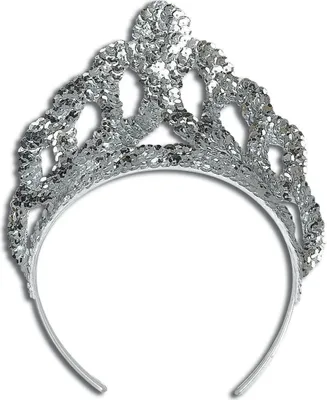 Produktbild von Silbernes Pailletten  Tiara Kostümzubehör