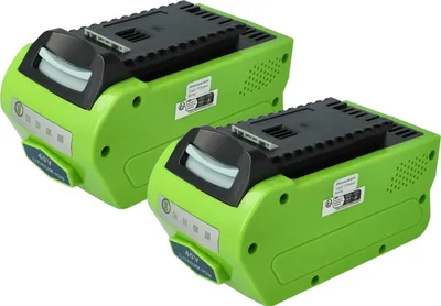 Produktbild von EXTENSILO 2x Akku kompatibel mit Greenworks Tools 27087, 4100102, 2500207 Rasenmäher (5Ah, 40V Li-Ion)