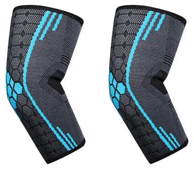 Produktbild von Elastische Ellenbogenbandage aus Nylon, Kompressionshülse, rutschfest, atmungsaktiv, schweißableitend, Unterstützung für Männer und Frauen, Sport, Fit