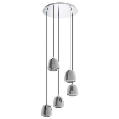 Produktbild von EGLO Albarino, Chrom, Schwarz, Transparent, Stahl, Glas, Drinnen, IP20