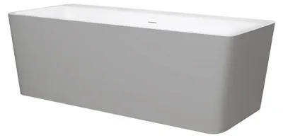 Obrázok produktu pre BALNEO Voľne stojaca vaňa ROMA 170 × 80 cm v sivej farbe No Rim