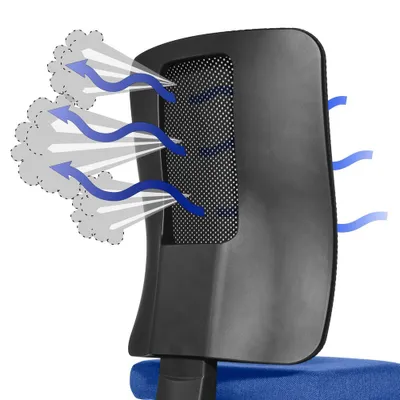 Produktbild von Bürodrehstuhl m.Synchrontechnik schwarz/blau 450-550mm Trgf.110kg TOPSTAR
