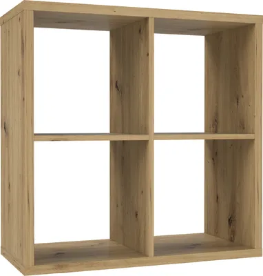 Zdjęcie produktu dla Casa Dolce MARKO 4 półki, dąb 73x33x73 cm, styl skandynawski, 4 otwarte przegródki