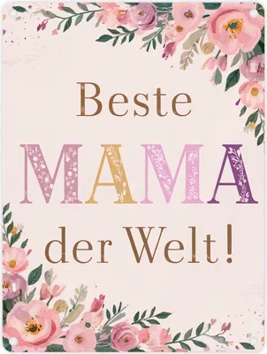 Produktbild von Beste MAMA der Welt Metallschild in 15x20 cm