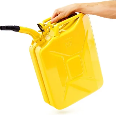 Produktbild von BW® Kraftstoffkanister Metall Benzinkanister 20 Liter mit Ausgießer - Gelb RAL 1018 - UN-Zulassung - Hergestellt in Europa