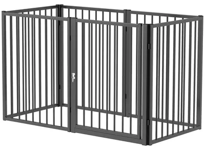 Obrázek produktu pro Ohrádka pro štěňata – 6 panelů | Barva: černá | Rozměry: 1,3 x 60 x 76 cm