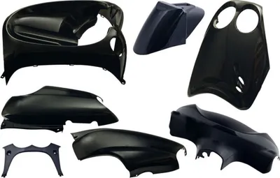 Zdjęcie produktu dla Zestaw owiewek EDGE 7-częściowy czarny metalik do Yamaha Neos, MBK Ovetto 50-100cc 2T -06/2007