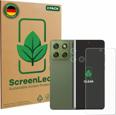 Produktbild von 2x ScreenLeaf Schutzfolie für Motorola Edge 70 (Display+Kamera) nachhaltiger Displayschutz Display Schutz Folie Klar Transparent