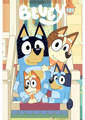 Obrázok produktu pre Bluey – Nástenná dekorácia „Zoraďte sa“ – plagát, 61 x 91,5 cm