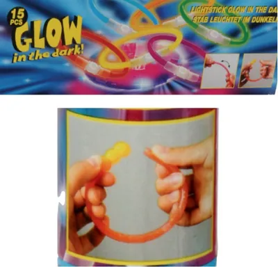 Image de Basic Glow In The Dark Sticks / Bracelets lumineux 15 pièces