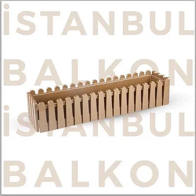 Produktbild von Bloembak Istanbul 14L in Gold für Fensterbank und Balkon 80x20 cm mit Wasserdrainage, UV-beständig und frostsicher