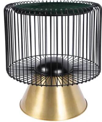 Produktbild von Beistelltisch Natassia 100 Grün / Schwarz / Gold