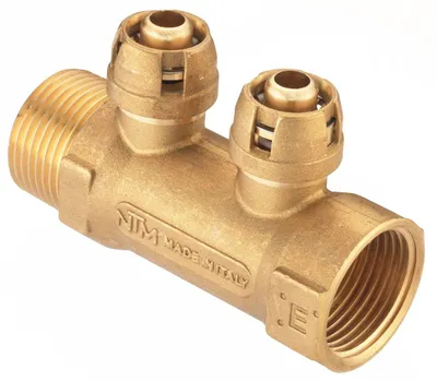 Produktbild von Verbundrohrsystem Verteiler 1 Zoll , 2 Abgänge, 16 mm