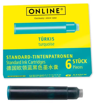 Obrázok produktu pre Štandardné atramentové kazety, 1 balenie, tyrkysová farba