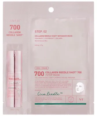 Obrázok produktu pre VT COSMETICS Kolagénová pleťová maska ​​Reedle Shot 700 2 Step Mask 1 ks Dvojkrokové ošetrenie tváre