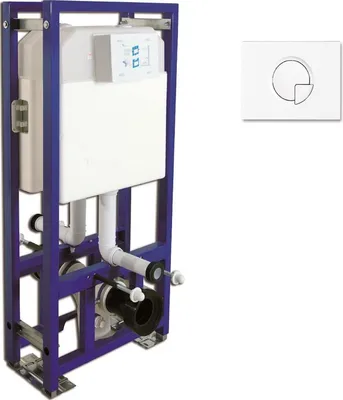Produktbild von Vorwandelement Unterputz WC Doppelanschluss Dopplespülung Spülkasten freistehendes Montageelement Unterputzspülkasten Hängewand