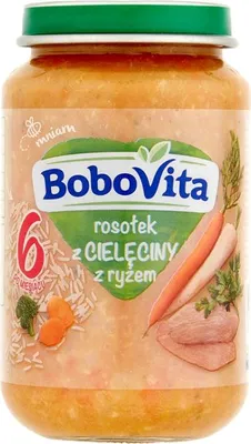 Obrázok produktu pre Rosół z cielęciną i ryżem dla dzieci po 6 miesiącu 190 g