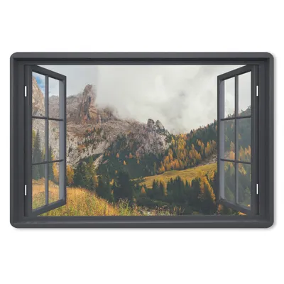 Produktbild von MuchoWow® Mauspad Mousepad Aussicht - Berg - Baum 27x18 cm - Mousepads - Maus Mat - Pad - Mausunterlage - Büroartikel - Desk Matten