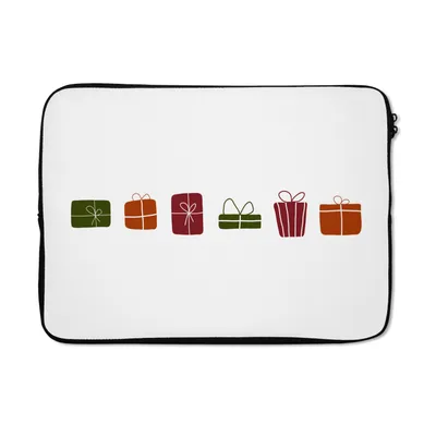 Produktbild von MuchoWow® Laptop Hülle 13 Zoll Geschenke - Weihnachten - Weiß Laptoptasche - Laptophülle - Sleeve - Rundumschutz