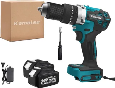 Image de Perceuse sans fil, moteur sans balais, couple élevé, 2 batteries de 50 Ah, emballage en carton, UE