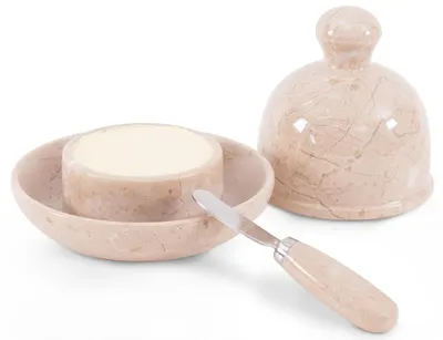 Produktbild von Handgemachte Marmor Butterdose mit Deckel