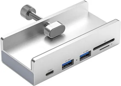 Image de Adaptateur USB en aluminium, port USB 3.0, port USB-C, lecteur de carte SD, vert