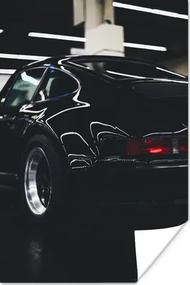 Produktbild von MuchoWow® Poster Auto - Garage - Schwarz 60x90 cm - Wanddekoration