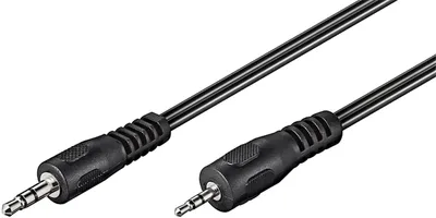 Immagine prodotto di 140x Goobay 50459 Cavo adattatore audio AUX, da 3,5 mm a 2,5 mm stereo, 2 m, nero - jack 3,5 mm (3 pin, stereo) > jack 2,5 mm (3 pin, stereo)