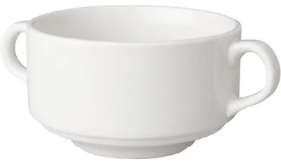 Image de 12 x Mammoet Budgetline Tasse à soupe Porcelaine blanche 30 cl