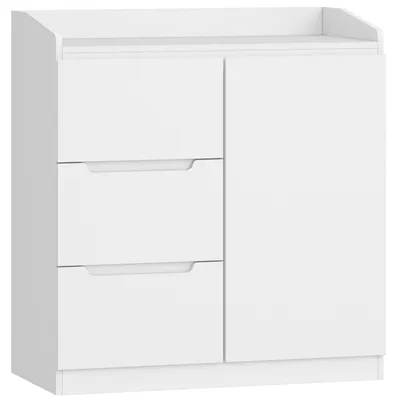Obrázok produktu pre Komoda – zásuvková komoda – úložná komoda – komoda s zásuvkami – biela – 5 zásuviek – MDF – 40x80x87 cm