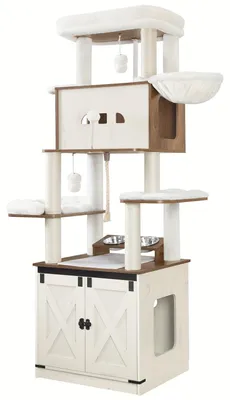 Immagine prodotto di Albero per gatti - Tiragraffi per gatti - Casa per gatti - Torre per graffiare - Altezza: 173 cm