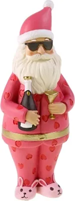 Weihnachtsmann-Sonnenbrille-Champagner-Bunnyschuhe