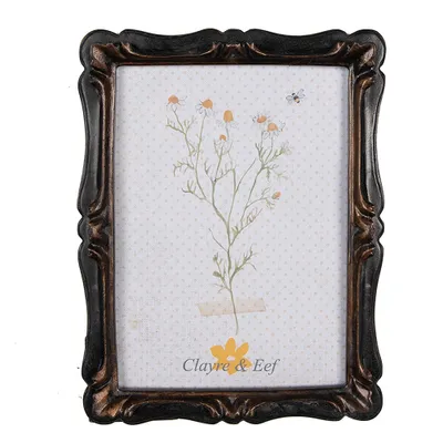 Produktbild von Clayre & Eef Bilderrahmen 13x18 cm Schwarz Braun Kunststoff