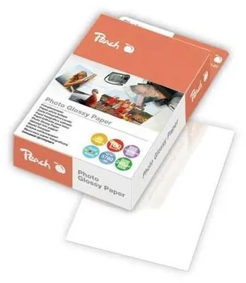 Zdjęcie produktu dla Peach 313617, Połysk, 240 g/m², A4, 10x15 cm, Biały, 100 ark.
