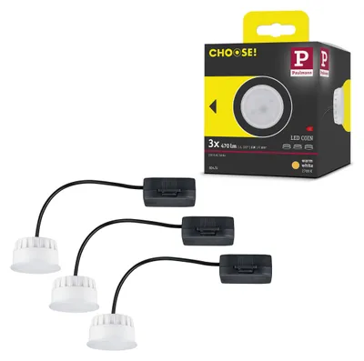 Imagen del producto de Focos empotrables LED Paulmann. Juego de 3 unidades