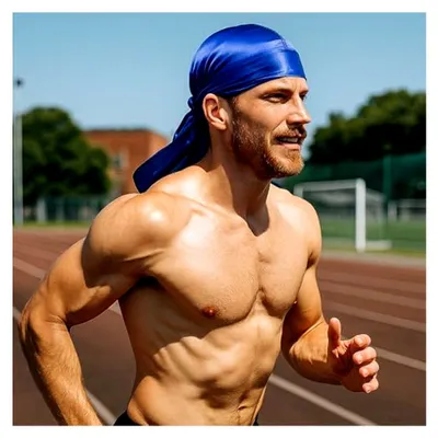 Produktbild von 6er Set Durag für Herren, Kopfband in 58 cm, Piratentuch für verschiedene Frisuren, atmungsaktives Seidentuch für den Alltag