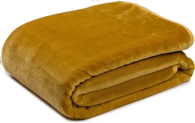 Produktbild von Kuscheldecke 100% Polyester Premium Cashmere Feeling 130 x 170 cm - Senf (16)