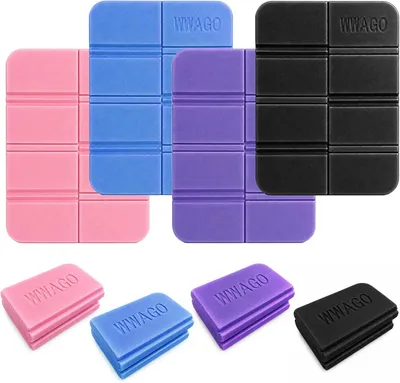 Imagen del producto de Cojines plegables para sentarse, de 38,5 x 27,5 cm, juego de 4 unidades, en varios colores, ideales para excursiones