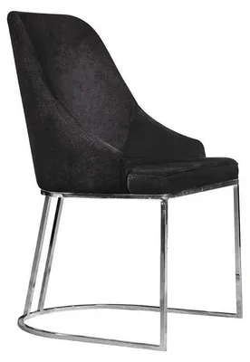 Immagine prodotto di Sedia in legno e tessuto nero dal design moderno