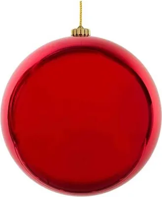 Produktbild von 4x Weihnachtskugeln Christbaumkugeln aus Kunststoff rot Ø10cm