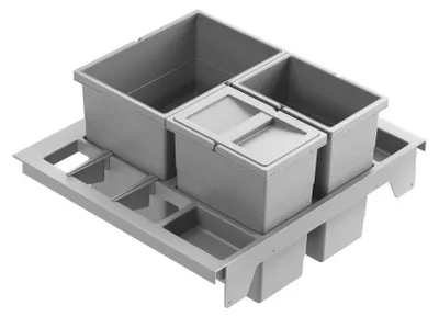 Produktbild von Hailo Abfallsammler 3620631 Separato-K 600 Einsatz 2x 8,5 + 18 L Hellgrau