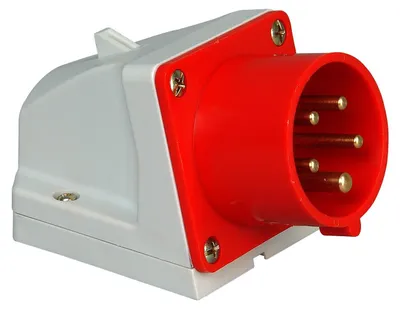 Produktbild von Kopp 171900000 CEE Wandstecker, 5-polig, 32 A, 400 V, rot