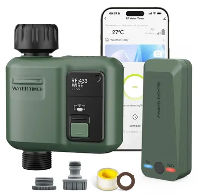 Bewässerungscomputer WiFi, 1 Zone, 5 Programme, Regenverzögerung